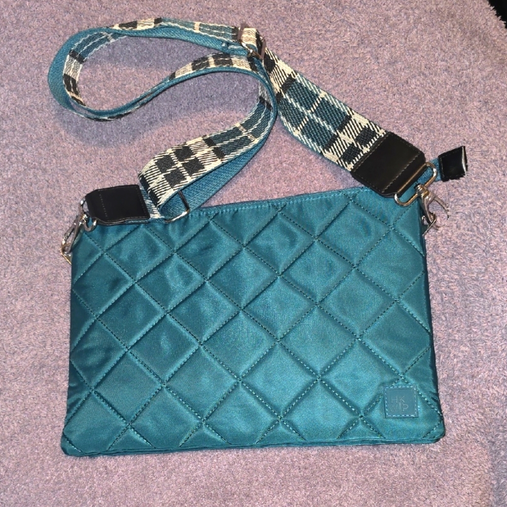 IHKWIP The Trio Trapeze Crossbody With Plaid Strap